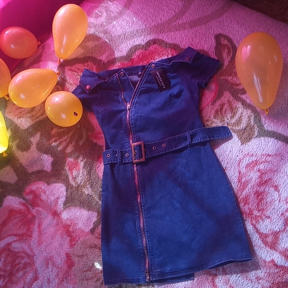 FASHION NOVA mini dress denim - Picture 2 of 6